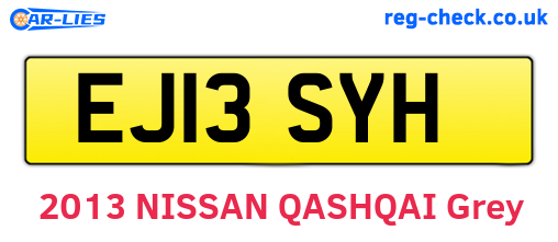 EJ13SYH are the vehicle registration plates.