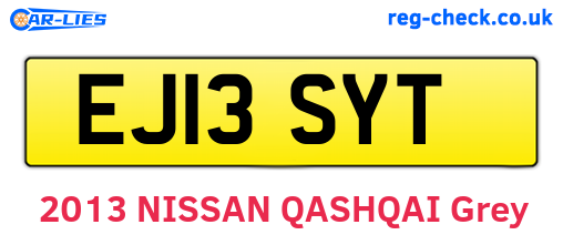 EJ13SYT are the vehicle registration plates.