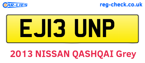 EJ13UNP are the vehicle registration plates.