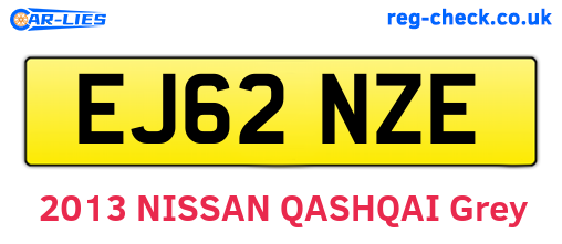 EJ62NZE are the vehicle registration plates.