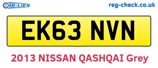 EK63NVN are the vehicle registration plates.