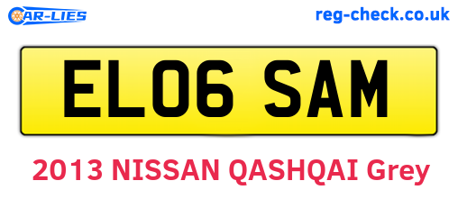 EL06SAM are the vehicle registration plates.