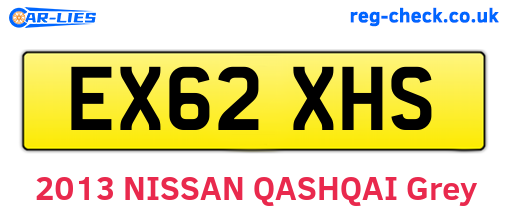 EX62XHS are the vehicle registration plates.