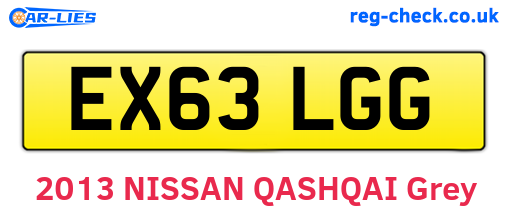 EX63LGG are the vehicle registration plates.