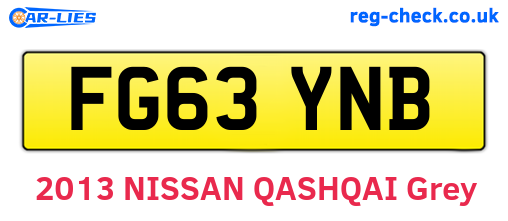 FG63YNB are the vehicle registration plates.