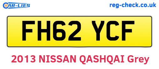 FH62YCF are the vehicle registration plates.