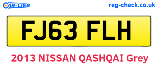 FJ63FLH are the vehicle registration plates.