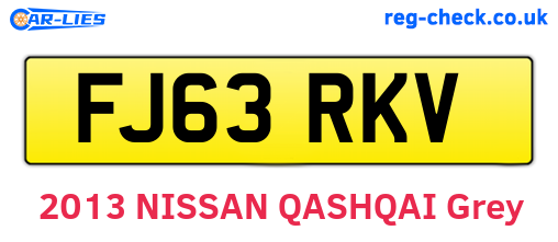 FJ63RKV are the vehicle registration plates.