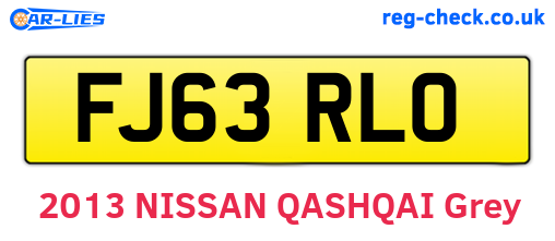 FJ63RLO are the vehicle registration plates.