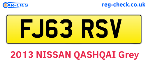 FJ63RSV are the vehicle registration plates.