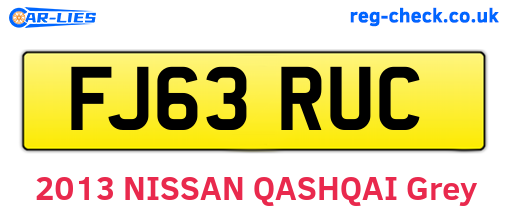 FJ63RUC are the vehicle registration plates.
