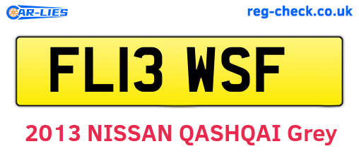 FL13WSF are the vehicle registration plates.