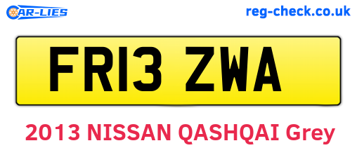 FR13ZWA are the vehicle registration plates.