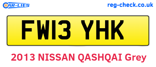 FW13YHK are the vehicle registration plates.