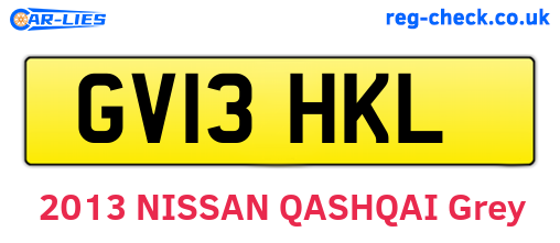 GV13HKL are the vehicle registration plates.