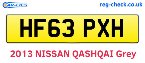 HF63PXH are the vehicle registration plates.