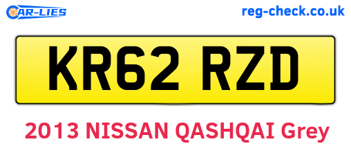 KR62RZD are the vehicle registration plates.
