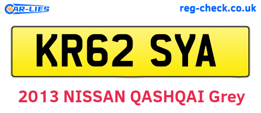 KR62SYA are the vehicle registration plates.
