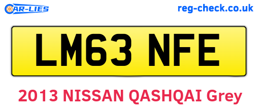 LM63NFE are the vehicle registration plates.
