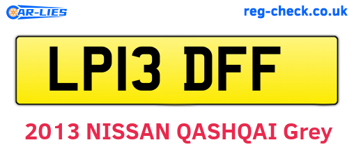 LP13DFF are the vehicle registration plates.