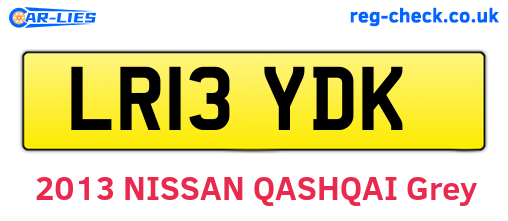 LR13YDK are the vehicle registration plates.