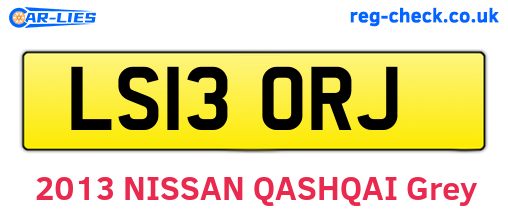 LS13ORJ are the vehicle registration plates.
