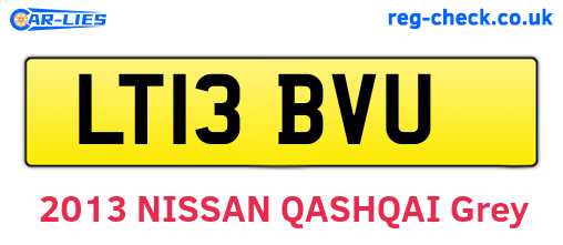 LT13BVU are the vehicle registration plates.