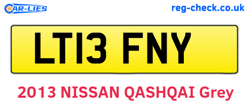 LT13FNY are the vehicle registration plates.