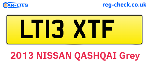 LT13XTF are the vehicle registration plates.