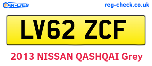 LV62ZCF are the vehicle registration plates.
