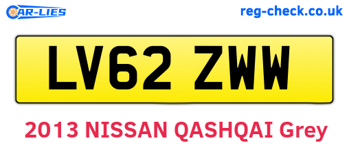LV62ZWW are the vehicle registration plates.
