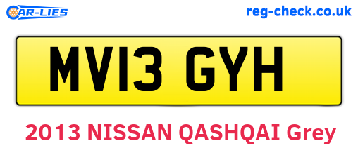 MV13GYH are the vehicle registration plates.