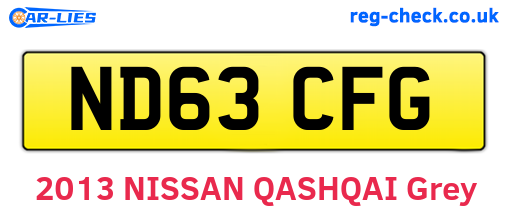 ND63CFG are the vehicle registration plates.