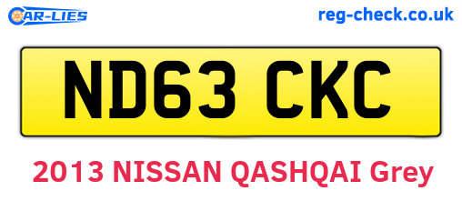 ND63CKC are the vehicle registration plates.
