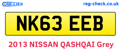 NK63EEB are the vehicle registration plates.