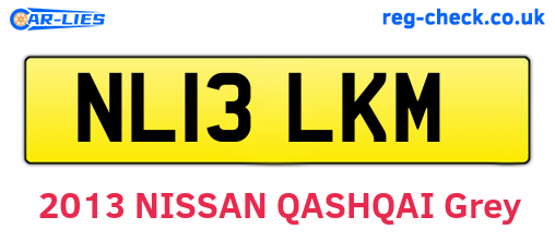 NL13LKM are the vehicle registration plates.