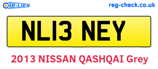 NL13NEY are the vehicle registration plates.