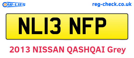 NL13NFP are the vehicle registration plates.