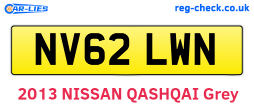 NV62LWN are the vehicle registration plates.