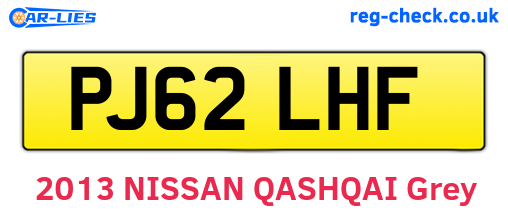 PJ62LHF are the vehicle registration plates.