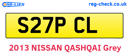 S27PCL are the vehicle registration plates.