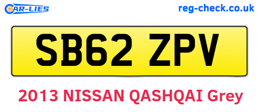SB62ZPV are the vehicle registration plates.