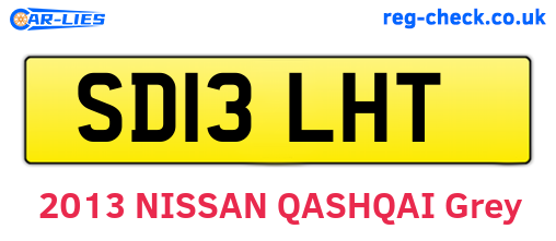 SD13LHT are the vehicle registration plates.