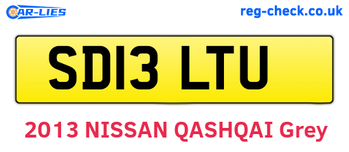SD13LTU are the vehicle registration plates.