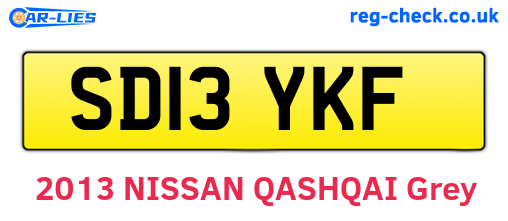SD13YKF are the vehicle registration plates.