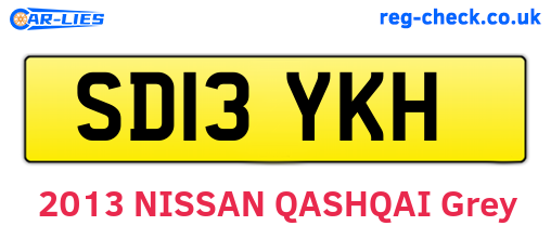 SD13YKH are the vehicle registration plates.