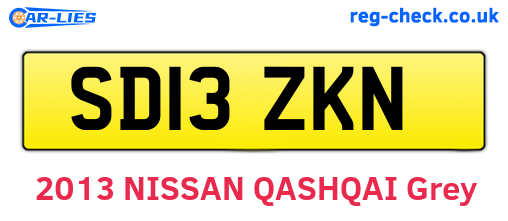 SD13ZKN are the vehicle registration plates.