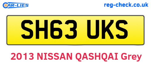 SH63UKS are the vehicle registration plates.