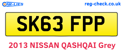 SK63FPP are the vehicle registration plates.