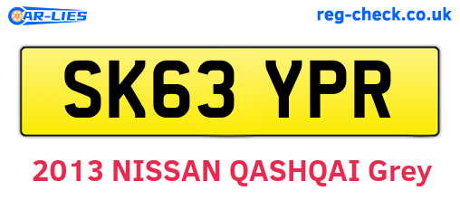 SK63YPR are the vehicle registration plates.